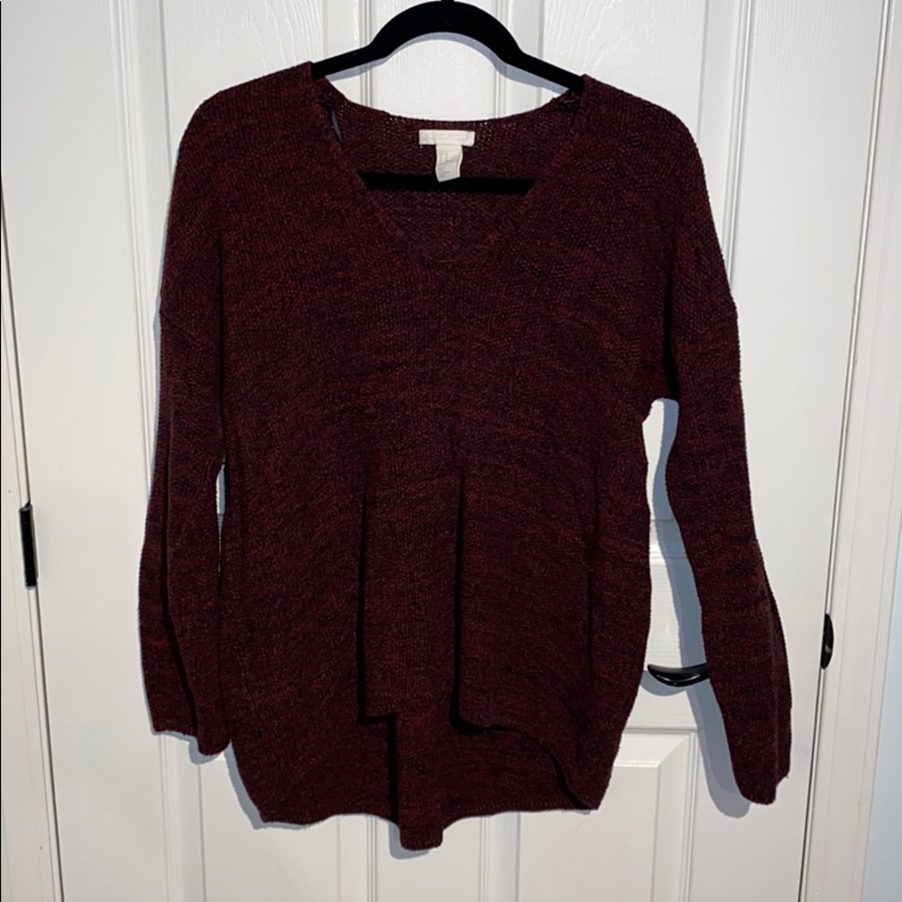 Burgundy sweater shirt